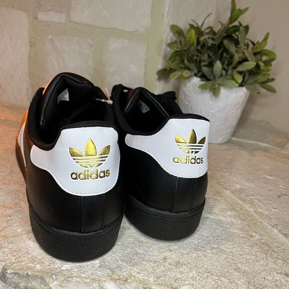 Adidas Originals superstar black/white turtle shell sneakers sz 18 - Picture 6 of 7